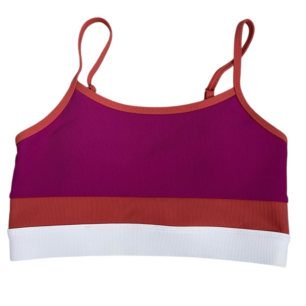 WILO Ribbed Padded Sports Bra Pink Small